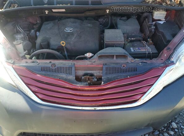 5TDKZ3DC3HS772408 2017 TOYOTA SIENNA Бордовый 