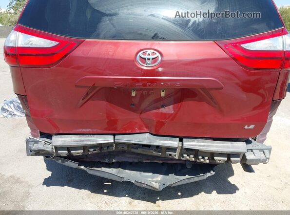 5TDKZ3DC5HS874910 2017 TOYOTA SIENNA Burgundy წინა ხედი