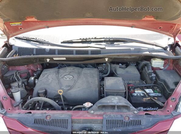 5TDKZ3DC5HS874910 2017 TOYOTA SIENNA Burgundy უკანა ხედი