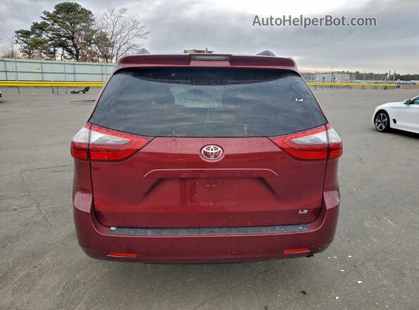 5TDKZ3DC5LS050530 2020 TOYOTA SIENNA Burgundy Вид ззаду