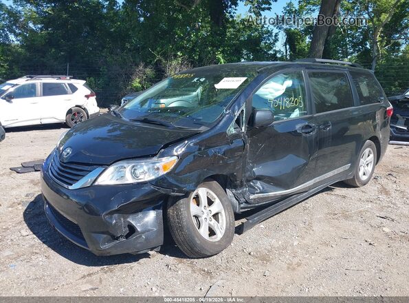 5TDKZ3DC6HS809760 2017 TOYOTA SIENNA Black Вид спереду