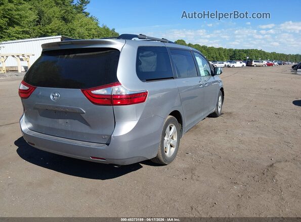 5TDKZ3DC8HS844820 2017 TOYOTA SIENNA Серебряный Задняя правая четверть