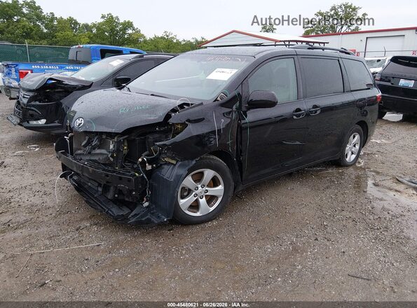 5TDKZ3DC9HS820316 2017 TOYOTA SIENNA Black წინა მარცხენა ხედი სამი მეოთხედიდან