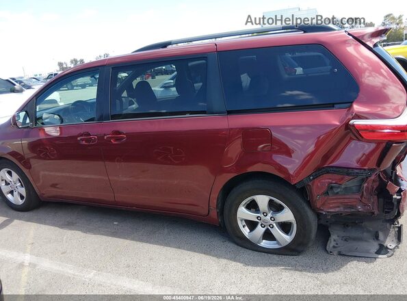5TDKZ3DC9HS880533 2017 TOYOTA SIENNA Бордовый Панорамный вид салона 360°