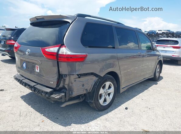 5TDKZ3DC9JS954586 2018 TOYOTA SIENNA Gray Rear right