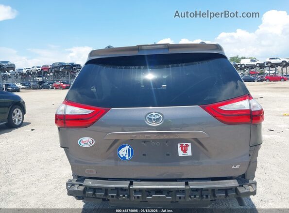 5TDKZ3DC9JS954586 2018 TOYOTA SIENNA Gray 