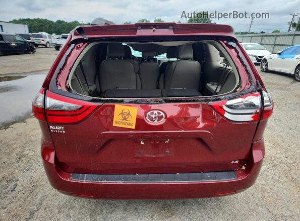 5TDKZ3DC9LS086219 2020 TOYOTA SIENNA Maroon Widok z tyłu