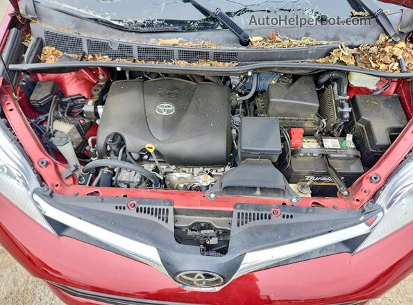 5TDKZ3DC9LS086219 2020 TOYOTA SIENNA Maroon Widok komory silnika