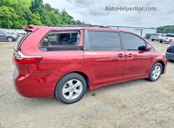 5TDKZ3DC9LS086219 2020 TOYOTA SIENNA Maroon Tył prawy