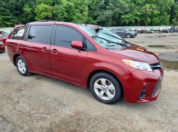 5TDKZ3DC9LS086219 2020 TOYOTA SIENNA Maroon Przód prawy