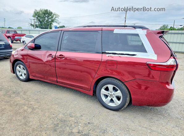 5TDKZ3DC9LS086219 2020 TOYOTA SIENNA Maroon Tył lewy