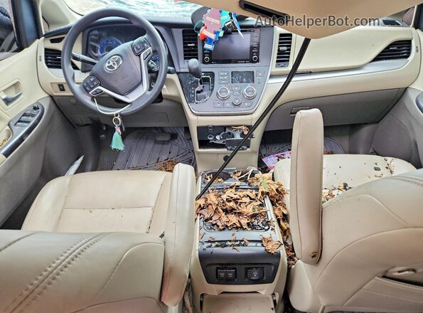 5TDKZ3DC9LS086219 2020 TOYOTA SIENNA Maroon Widok deski rozdzielczej