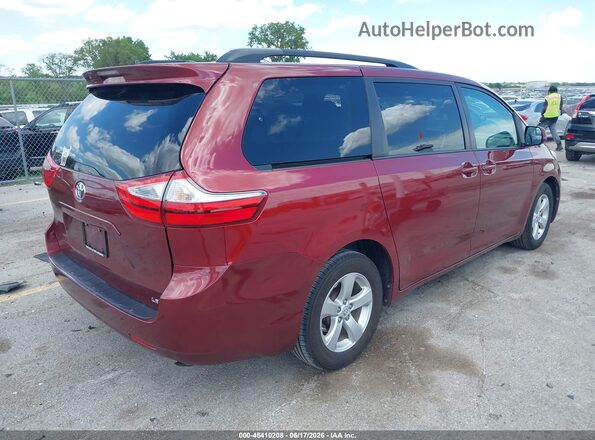 5TDKZ3DCXHS813469 2017 TOYOTA SIENNA Red Tył prawy