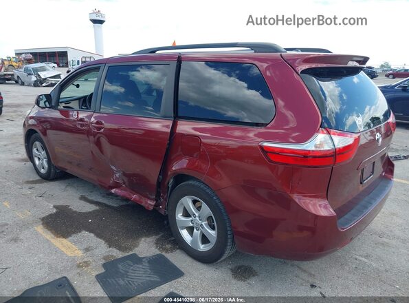 5TDKZ3DCXHS813469 2017 TOYOTA SIENNA Red Tył lewy