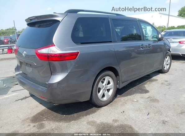 5TDKZ3DCXJS965483 2018 TOYOTA SIENNA Серый Задняя правая четверть