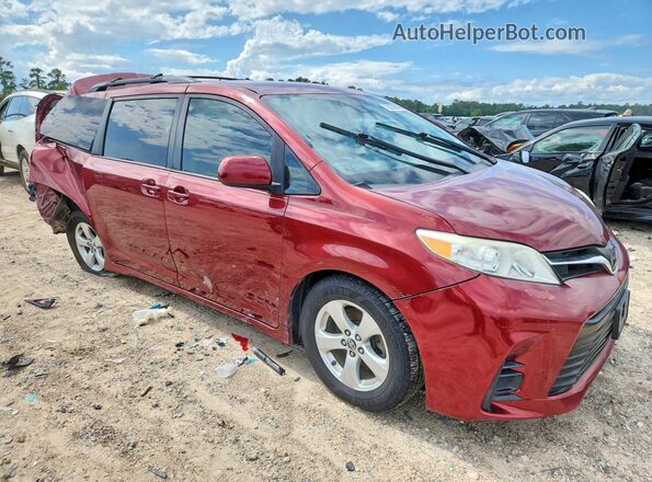 5TDKZ3DCXLS042536 2020 TOYOTA SIENNA Красный Передняя правая четверть