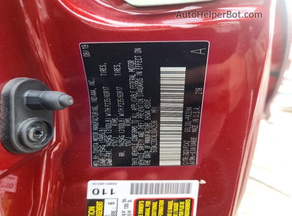 5TDKZ3DCXLS042536 2020 TOYOTA SIENNA Красный Панорамный вид салона 360°