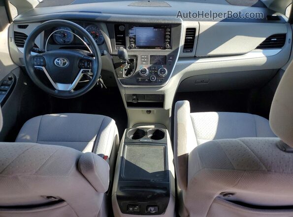 5TDKZ3DCXLS081269 2020 TOYOTA SIENNA White Dashboard view