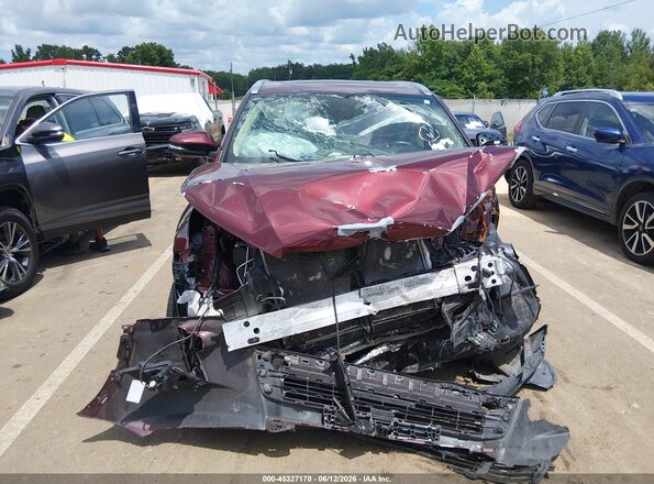5TDKZRFH0JS263040 2018 TOYOTA HIGHLANDER Maroon Vista del cuadro de instrumentos