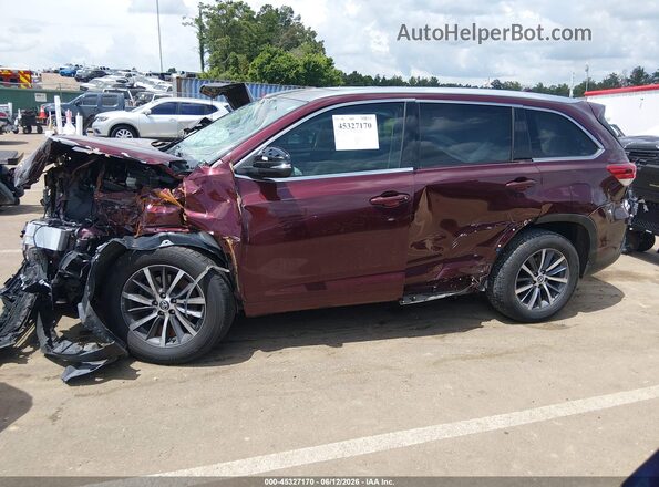 5TDKZRFH0JS263040 2018 TOYOTA HIGHLANDER Maroon Vista interior de 360 grados