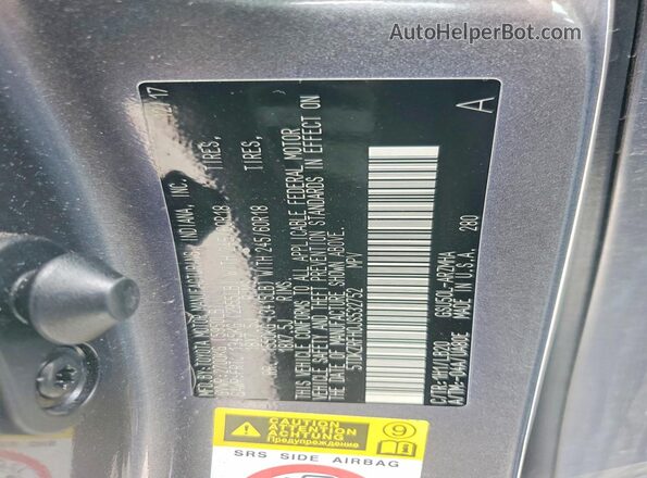 5TDKZRFH0JS532752 2018 TOYOTA HIGHLANDER Gray Սալոնի 360 աստիճան տեսք