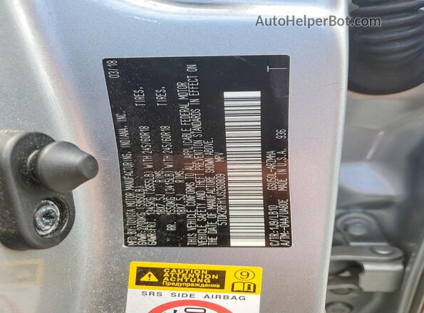 5TDKZRFH1JS260809 2018 TOYOTA HIGHLANDER Silver 