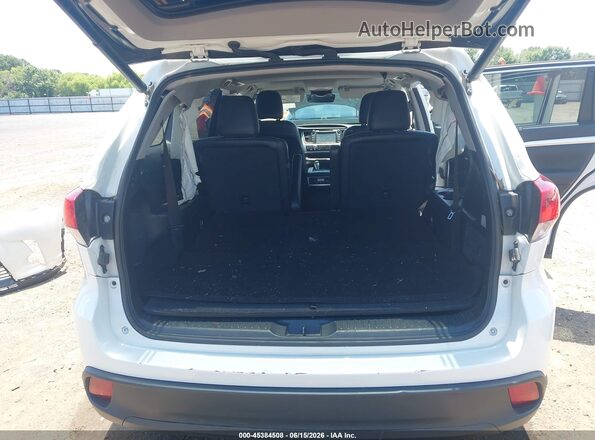 5TDKZRFH2JS536382 2018 TOYOTA HIGHLANDER White 