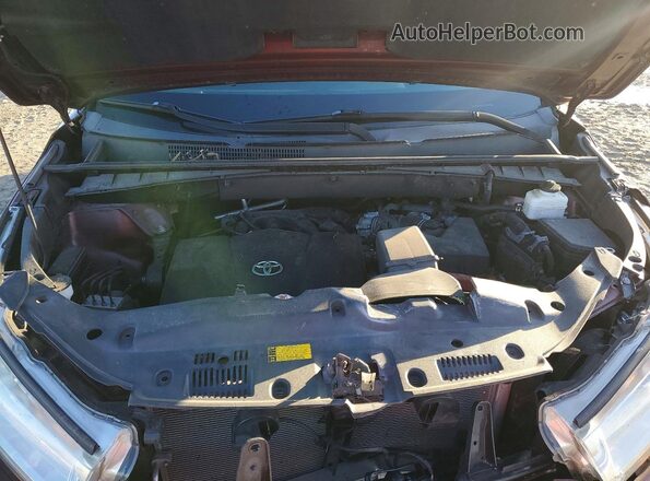 5TDKZRFH2KS342355 2019 TOYOTA HIGHLANDER Burgundy Engine compartment view
