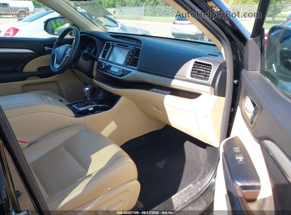 5TDKZRFH3HS515910 2017 TOYOTA HIGHLANDER Black Вид салону спереду