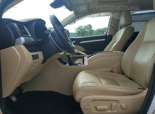 5TDKZRFH3JS530154 2018 TOYOTA HIGHLANDER White Вид салону спереду