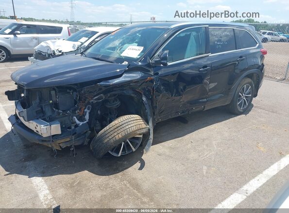 5TDKZRFH4HS509338 2017 TOYOTA HIGHLANDER Black Առջևի ձախ երեք քառորդ տեսարան