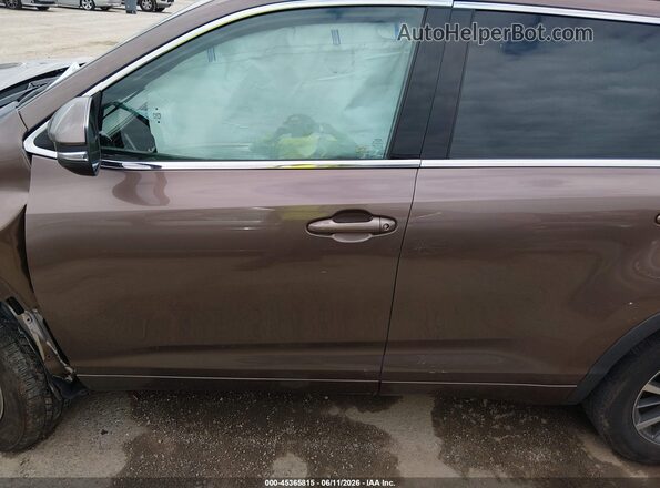 5TDKZRFH4JS265437 2018 TOYOTA HIGHLANDER Brown 