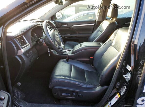 5TDKZRFH4KS359769 2019 TOYOTA HIGHLANDER Black Вид салону спереду