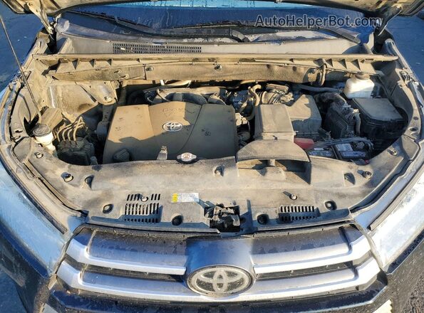 5TDKZRFH4KS359769 2019 TOYOTA HIGHLANDER Black Вид підкапотного простору