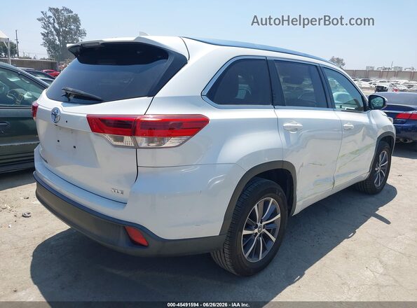 5TDKZRFH5JS538742 2018 TOYOTA HIGHLANDER White Trasero derecho