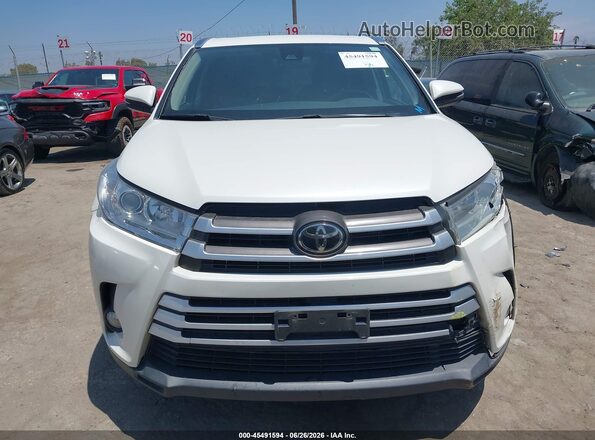 5TDKZRFH5JS538742 2018 TOYOTA HIGHLANDER White Vista del cuadro de instrumentos