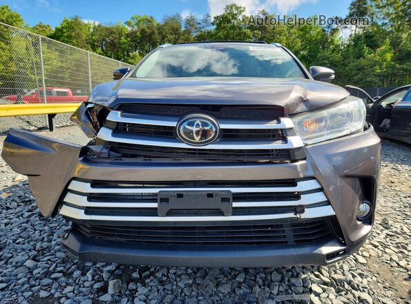 5TDKZRFH5KS324044 2019 TOYOTA HIGHLANDER Gray Front view