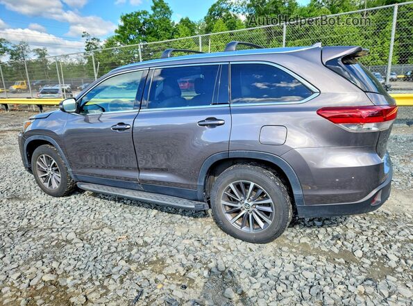 5TDKZRFH5KS324044 2019 TOYOTA HIGHLANDER Gray Rear left
