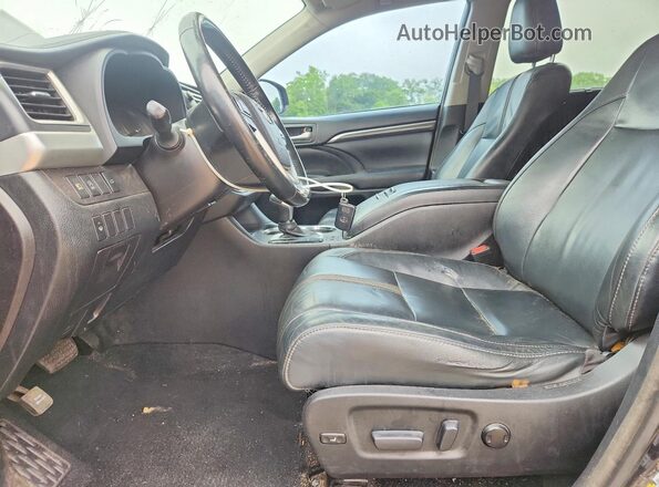 5TDKZRFH7HS194583 2017 TOYOTA HIGHLANDER Black Вид салону спереду