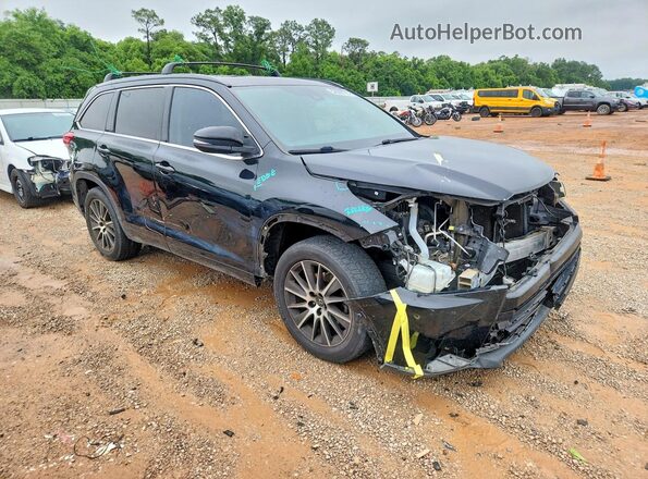 5TDKZRFH7HS194583 2017 TOYOTA HIGHLANDER Black Передня права чверть