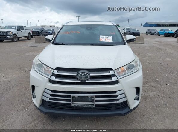 5TDKZRFH7HS520155 2017 TOYOTA HIGHLANDER White Вид щитка приладів
