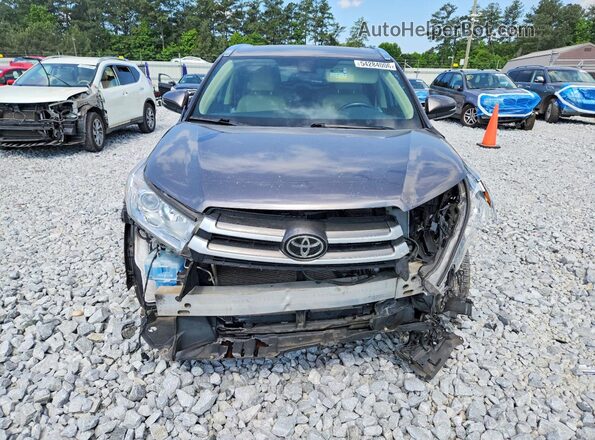 5TDKZRFH8KS329075 2019 TOYOTA HIGHLANDER Gray Front view