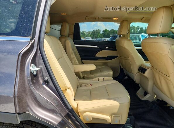 5TDKZRFH8KS329075 2019 TOYOTA HIGHLANDER Gray Rear interior view