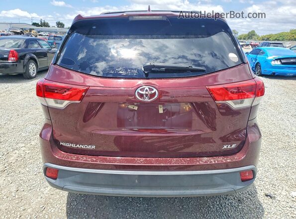 5TDKZRFHXJS281108 2018 TOYOTA HIGHLANDER Бордовый 