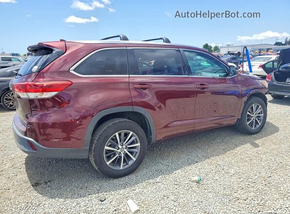5TDKZRFHXJS281108 2018 TOYOTA HIGHLANDER Бордовый 
