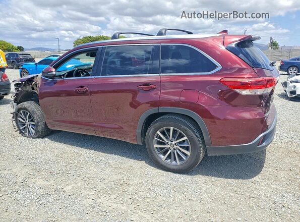 5TDKZRFHXJS281108 2018 TOYOTA HIGHLANDER Бордовый 