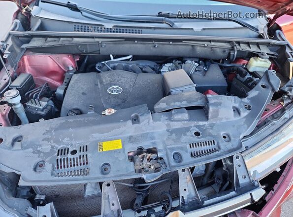 5TDKZRFHXJS539000 2018 TOYOTA HIGHLANDER Red Вид підкапотного простору