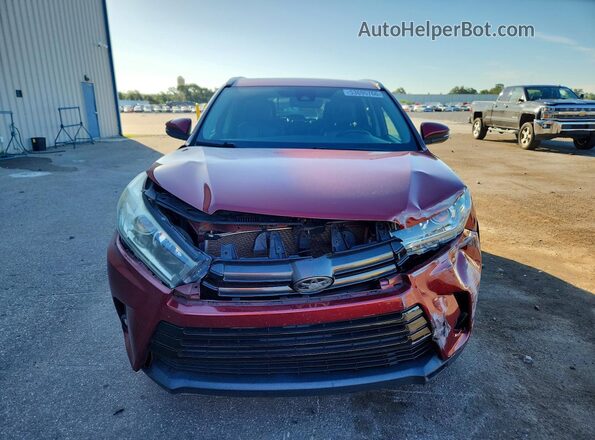 5TDKZRFHXJS539000 2018 TOYOTA HIGHLANDER Red Вид спереду