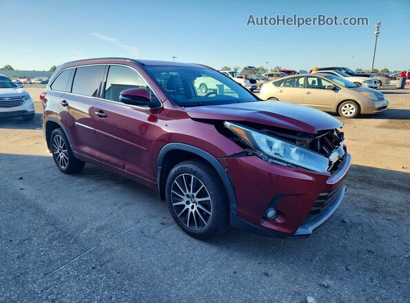 5TDKZRFHXJS539000 2018 TOYOTA HIGHLANDER Red Передня права чверть