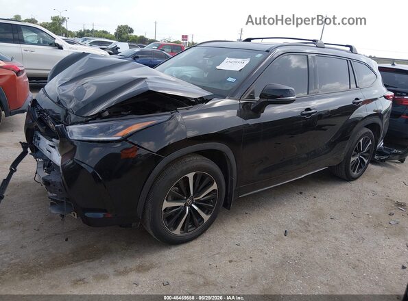 5TDLZRAH1MS081055 2021 TOYOTA HIGHLANDER Черный Передняя левая четверть
